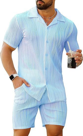 Street Fashion China - Conjuntos Masculinos de 2 Peças Camisa