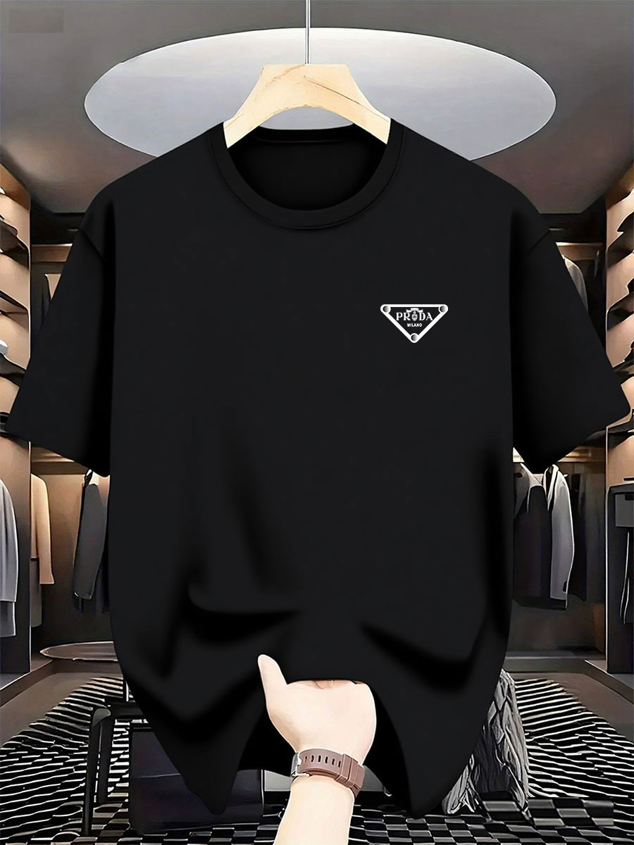 Street Fashion Milan - Camiseta Masculina Estampada de Algodão Puro