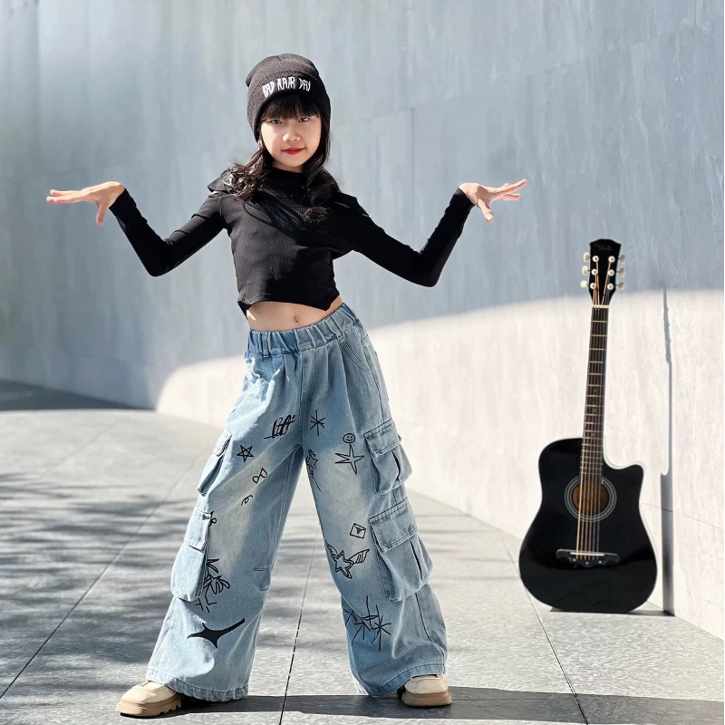 Street Fashion Runway - Trajes de Dança Jazz para Meninas,