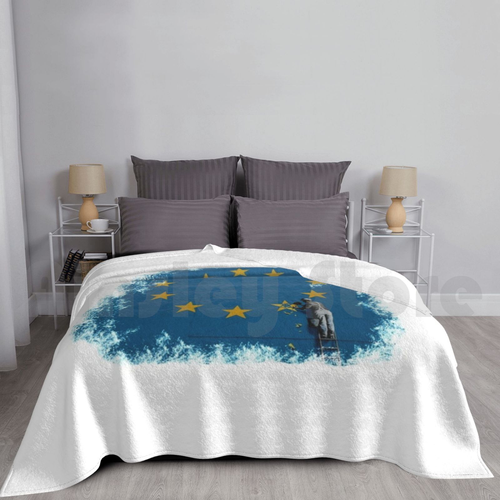 Street Fashion Uk - Cobertor da UE Moda Personalizado Banksy