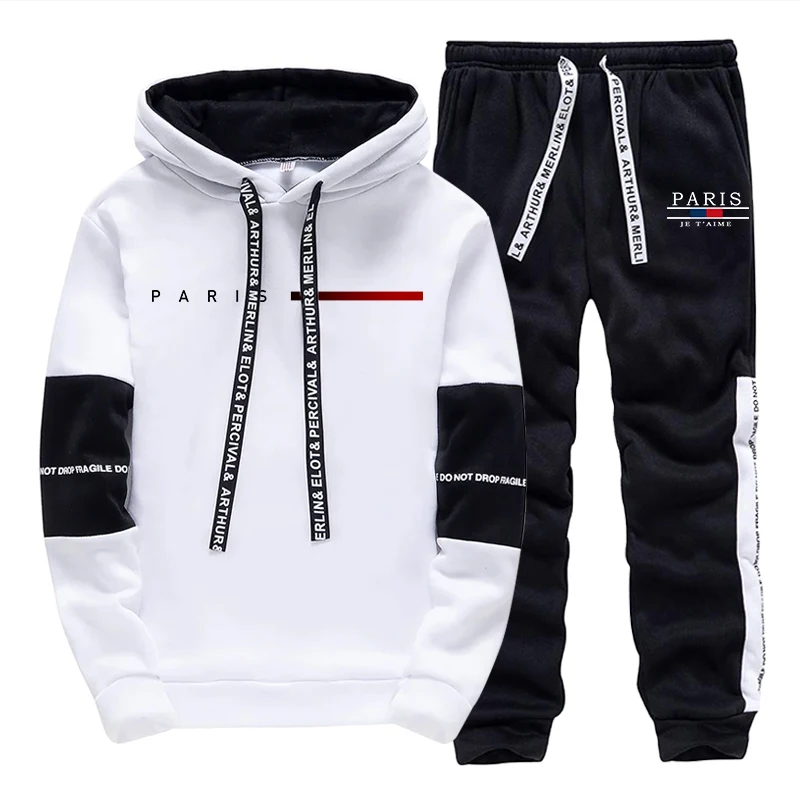 Street Fashion China - Conjunto de Moletom Masculino Casual com