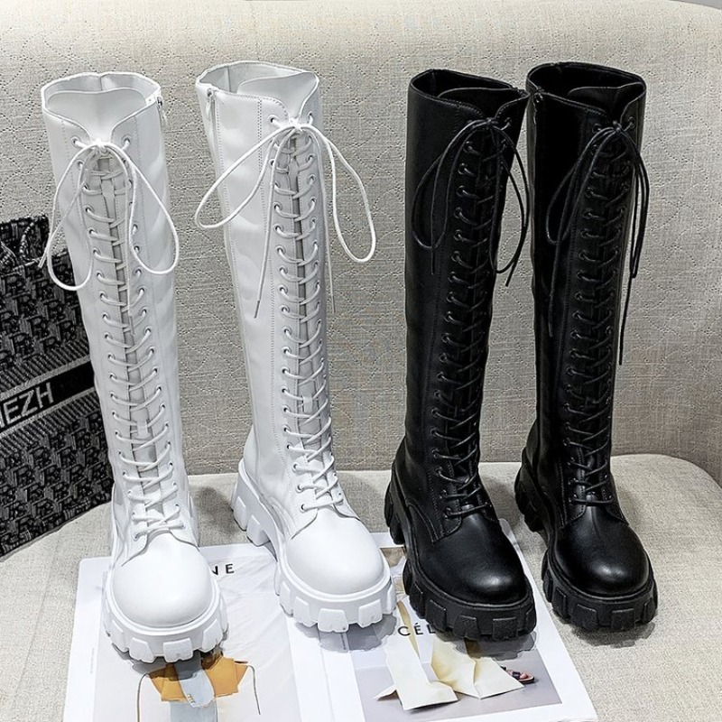 Street Fashion Female - Botas Femininas de Cano Alto com