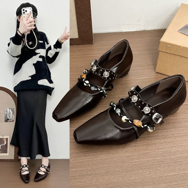 Novos Sapatos Retro Mary Jane  - Street Fashion Shoes avaliação e preço