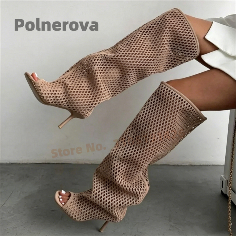 Botas de Couro Vazadas de Cano - Street Fashion Female avaliação e preço