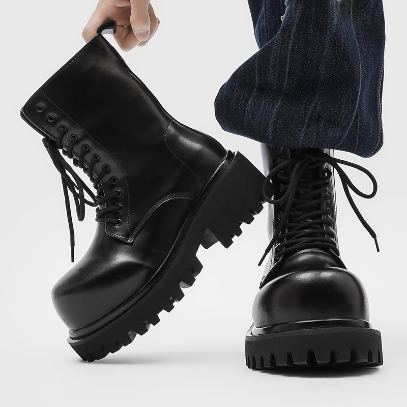 Botas de couro de cano alto, u - Street Fashion Plus Size avaliação e preço