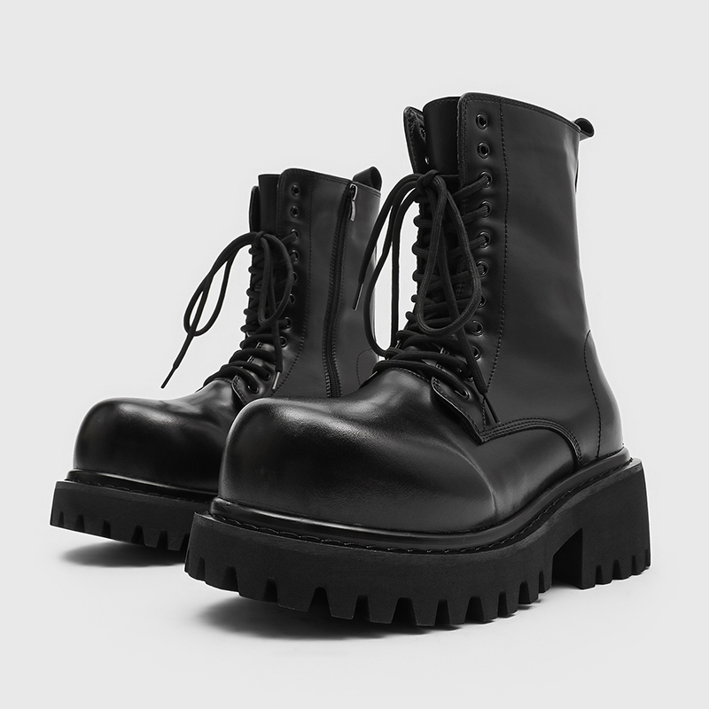 Botas de couro de cano alto, u - Street Fashion Plus Size avaliação e preço