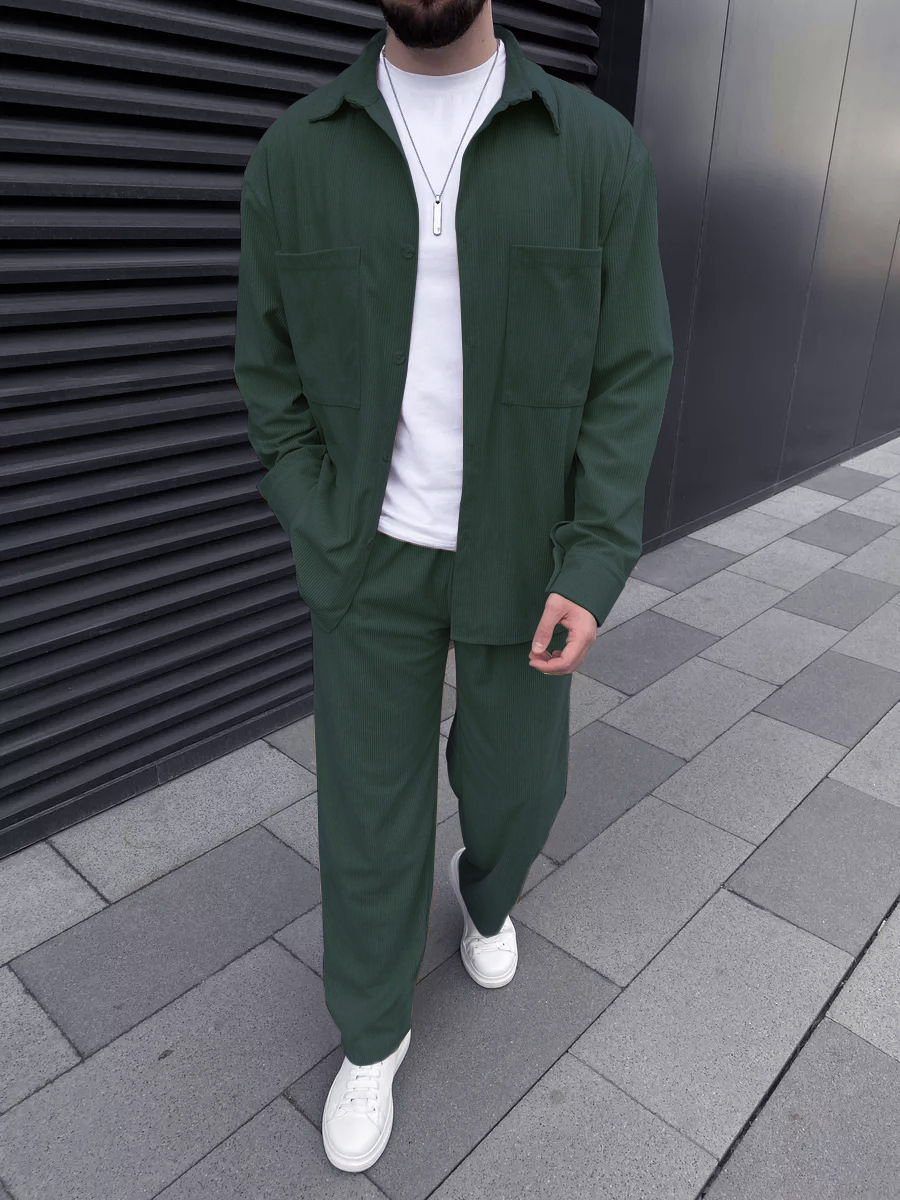 Conjunto Masculino de Corduroy - Street Fashion China avaliação e preço