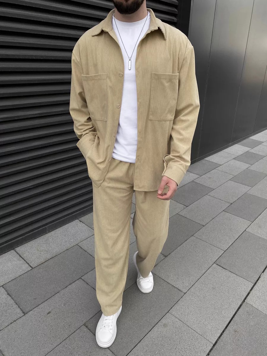 Conjunto Masculino de Corduroy - Street Fashion China avaliação e preço