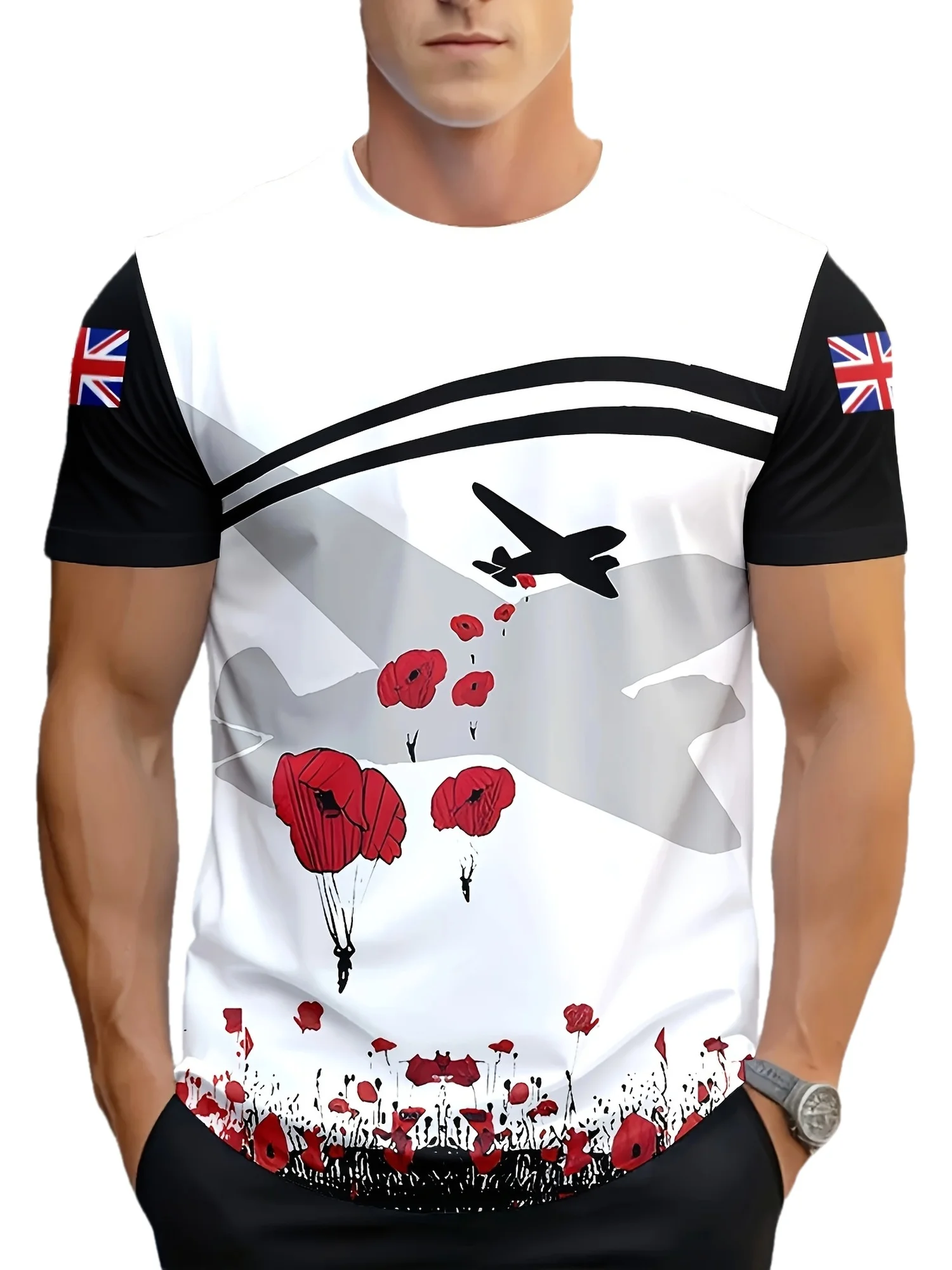 Camiseta Masculina Casual com  - Street Fashion Uk avaliação e preço