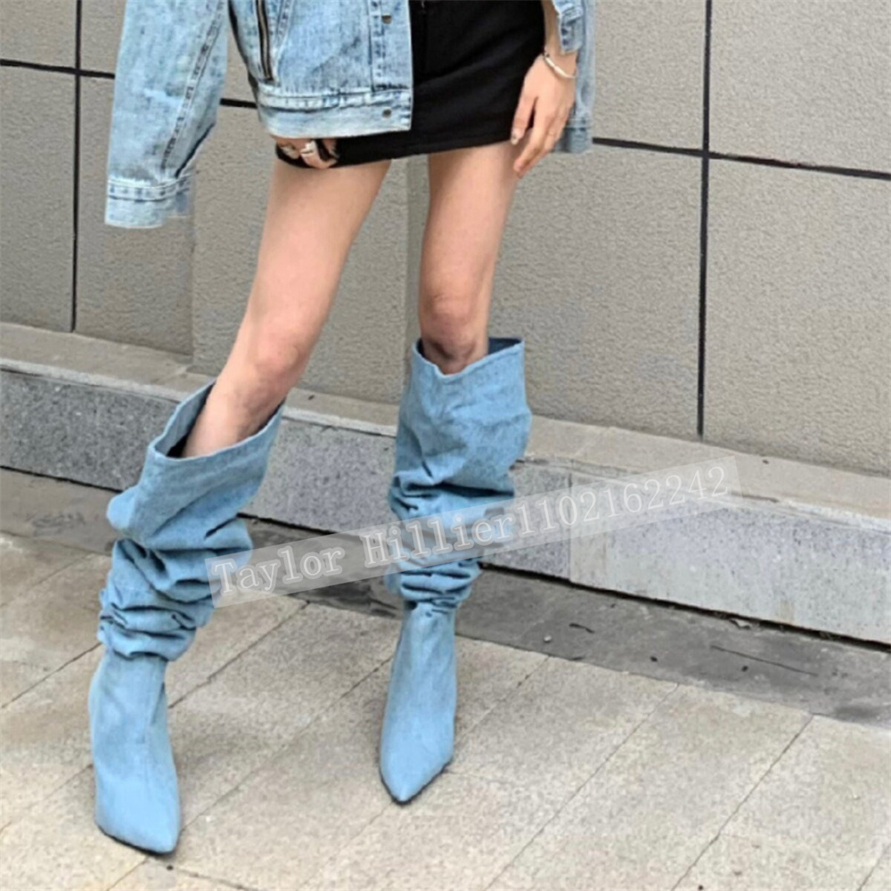 Botas Femininas de Salto Agulh - Street Fashion Runway avaliação e preço