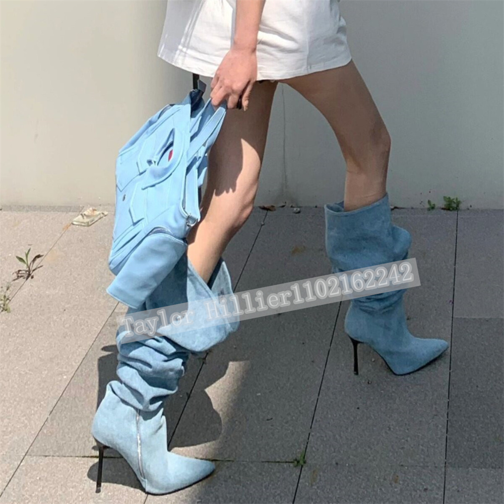 Botas Femininas de Salto Agulh - Street Fashion Runway avaliação e preço