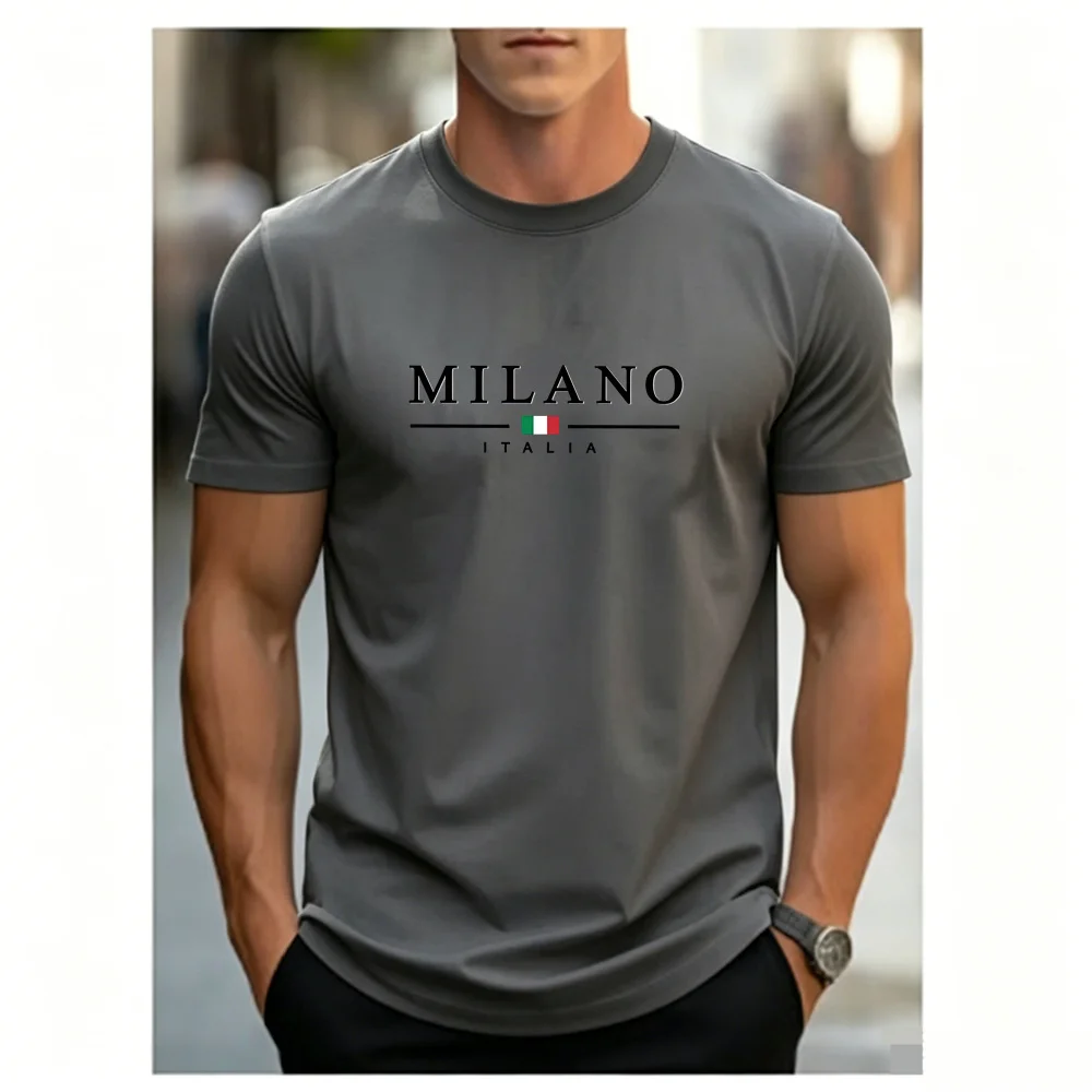Camiseta Masculina de Verão Si - Street Fashion Milan avaliação e preço