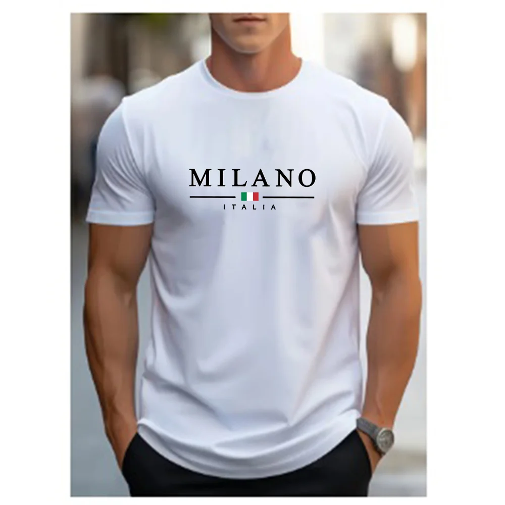 Camiseta Masculina de Verão Si - Street Fashion Milan avaliação e preço