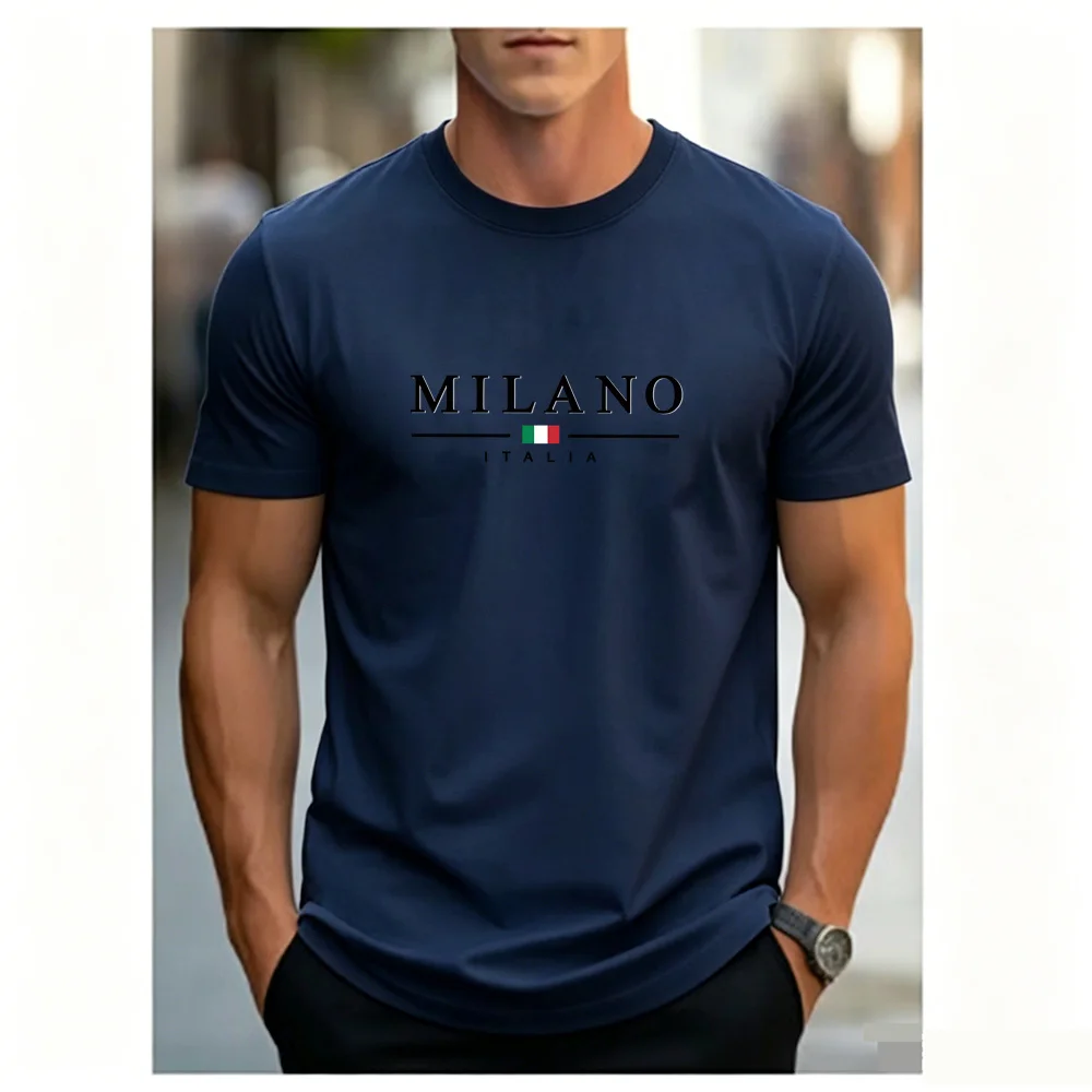 Camiseta Masculina de Verão Si - Street Fashion Milan avaliação e preço
